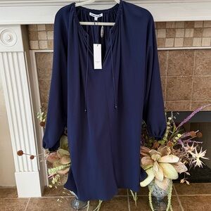 Elizabeth and James Jasmine Tie Neck Dress Royal navy nwt $395 sz S